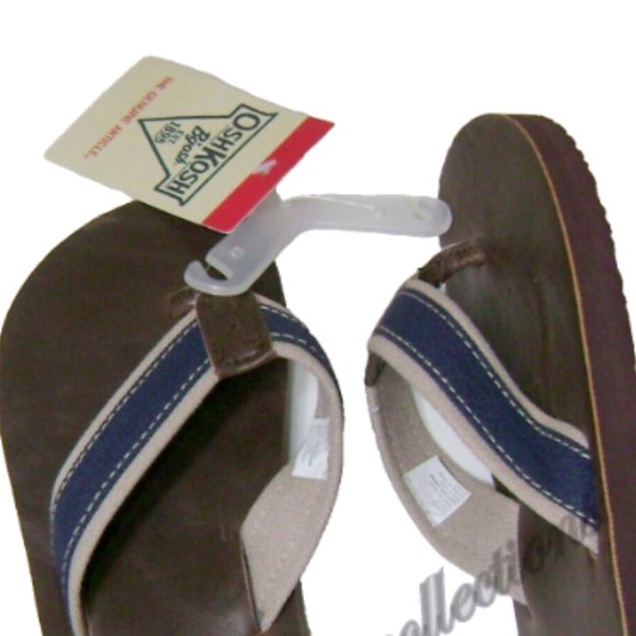 NWT Oshkosh B'gosh Boys Brown Flip Flop Sandal Jared-13 Slip-On  Size 12Y - Picture 2 of 7